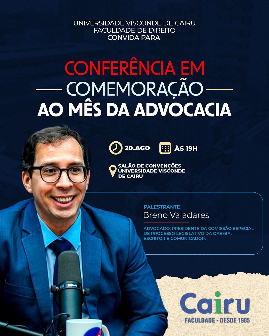 🎓 Conferência em Comemoração ao Mês da Advocacia